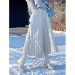 歐貨網紅爆款八九分今年流行裙褲潮2024冬季新款女士羽絨棉褲外穿