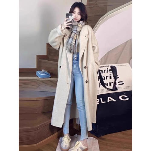 高級感呢子大衣女2025年新款赫本風韓系小個子氣質毛呢外套秋冬裝