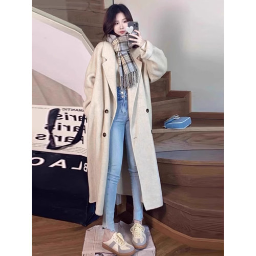 高級感呢子大衣女2025年新款赫本風韓系小個子氣質毛呢外套秋冬裝