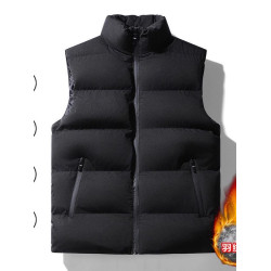 出口轉內銷原單秋冬季立領羽絨馬甲男士無袖夾克休閒保暖棉服