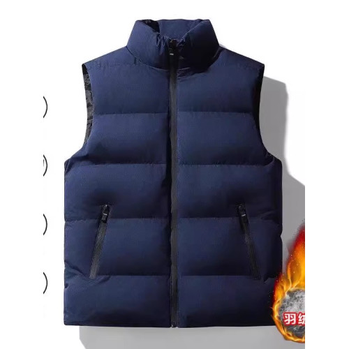 出口轉內銷原單秋冬季立領羽絨馬甲男士無袖夾克休閒保暖棉服 出口轉內銷原單秋冬季立領羽絨馬甲男士無袖夾克休閒保暖棉服