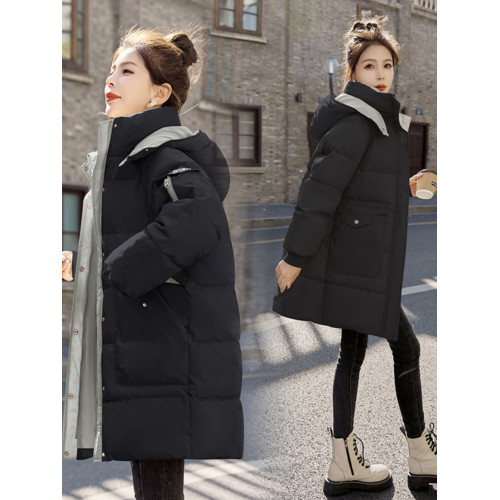 羽絨服女中長款2025年冬季新款小個子寬松時尚加厚刺綉大襖外套潮 羽絨服女中長款2025年冬季新款小個子寬松時尚加厚刺綉大襖外套潮