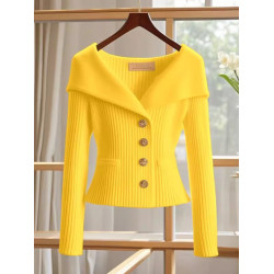 早秋小香風短款高腰開衫針織女裝2025年新款春秋毛衣上衣