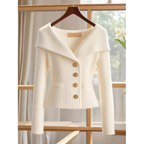 早秋小香風短款高腰開衫針織女裝2025年新款春秋毛衣上衣 早秋小香風短款高腰開衫針織女裝2025年新款春秋毛衣上衣