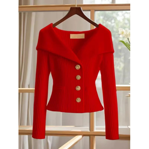 早秋小香風短款高腰開衫針織女裝2025年新款春秋毛衣上衣 早秋小香風短款高腰開衫針織女裝2025年新款春秋毛衣上衣