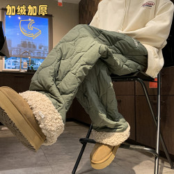 真維斯2025新款東北羽絨棉褲女冬季保暖加絨加厚羊羔毛外穿褲子