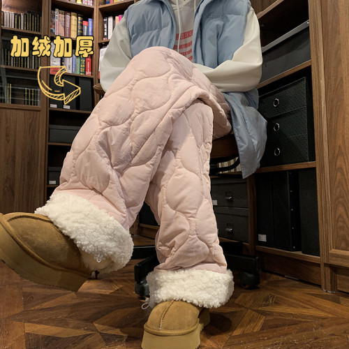 真維斯2025新款東北羽絨棉褲女冬季保暖加絨加厚羊羔毛外穿褲子 真維斯2025新款東北羽絨棉褲女冬季保暖加絨加厚羊羔毛外穿褲子