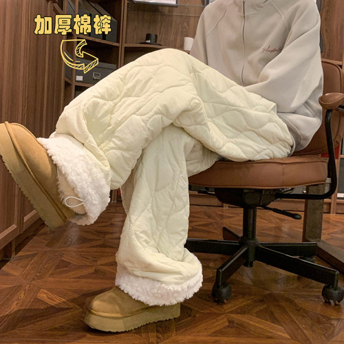 真維斯2025新款東北羽絨棉褲女冬季保暖加絨加厚羊羔毛外穿褲子 真維斯2025新款東北羽絨棉褲女冬季保暖加絨加厚羊羔毛外穿褲子