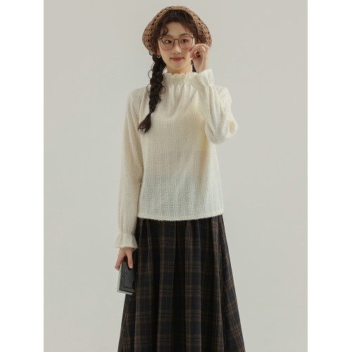 【南陌森】復古韓版慵懶風針織毛衣外套秋冬設計感小香風開衫上衣 【南陌森】復古韓版慵懶風針織毛衣外套秋冬設計感小香風開衫上衣