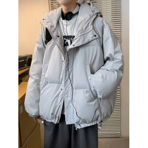 羽絨服男冬季新款港風加厚ins潮流百搭純色棉襖寬松款連帽麵包服 羽絨服男冬季新款港風加厚ins潮流百搭純色棉襖寬松款連帽麵包服