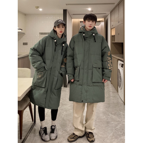 90白鴨絨長款羽絨服男女過膝冬季極寒保暖加厚寬松情侶潮牌外套 90白鴨絨長款羽絨服男女過膝冬季極寒保暖加厚寬松情侶潮牌外套