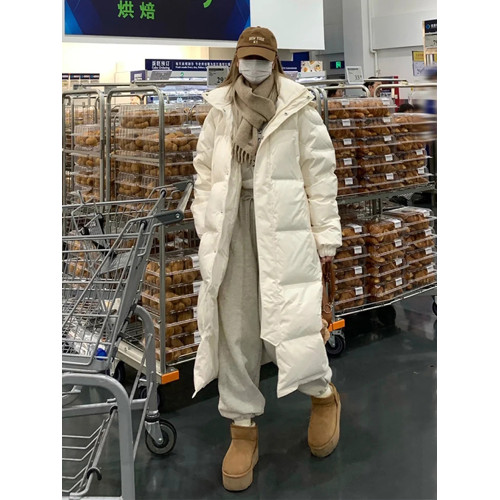 2025年冬新款羽絨服男女白鴨絨超長款過膝加厚冬季情侶款寬松中戯 2025年冬新款羽絨服男女白鴨絨超長款過膝加厚冬季情侶款寬松中戯