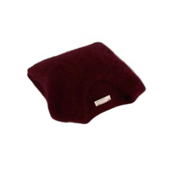 酒紅色復古圓領水貂絨毛衣女秋冬新款高級感超好看慵懶軟糯針織衫