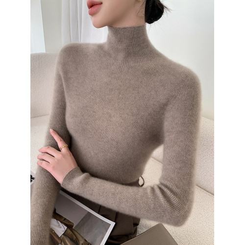 一線成衣100純羊毛半高領毛衣女內搭新款冬季修身打底洋氣針織衫 一線成衣100純羊毛半高領毛衣女內搭新款冬季修身打底洋氣針織衫