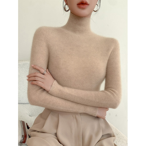 一線成衣100純羊毛半高領毛衣女內搭新款冬季修身打底洋氣針織衫 一線成衣100純羊毛半高領毛衣女內搭新款冬季修身打底洋氣針織衫