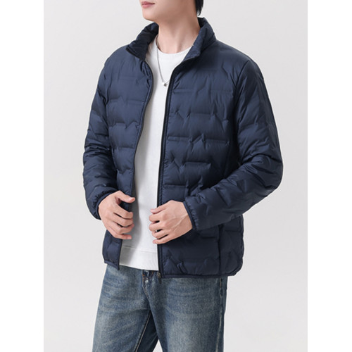 冬季羽絨服男石墨烯80白鴨絨保暖簡約輕薄爸爸裝商務立領男裝外套 冬季羽絨服男石墨烯80白鴨絨保暖簡約輕薄爸爸裝商務立領男裝外套