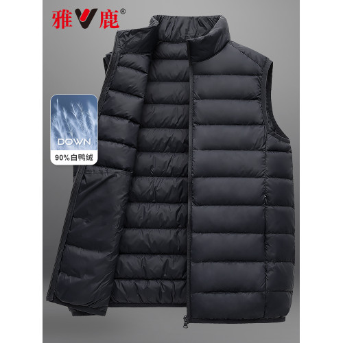 雅鹿冬季輕薄羽絨服馬甲男外穿保暖內膽輕便薄款馬夾內穿新款坎肩 雅鹿冬季輕薄羽絨服馬甲男外穿保暖內膽輕便薄款馬夾內穿新款坎肩