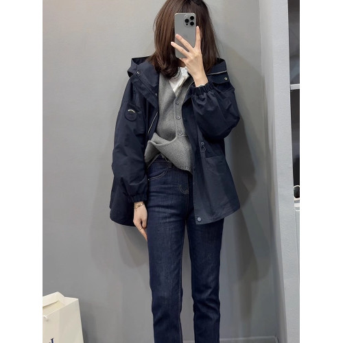 沖鋒衣外套女中長款加棉加厚秋冬2025新款收腰寬松小個子上衣棉服