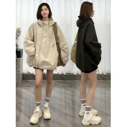 巨好看夾棉沖鋒衣外套女秋冬爆款2025新款韓系chic休閒寬松防風衣