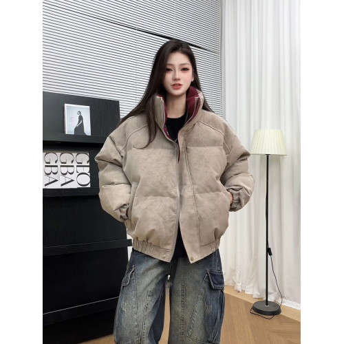 灰色盔甲皮棉服男冬加厚防寒羽絨棉襖外套短款cleanfit立領麵包服 灰色盔甲皮棉服男冬加厚防寒羽絨棉襖外套短款cleanfit立領麵包服