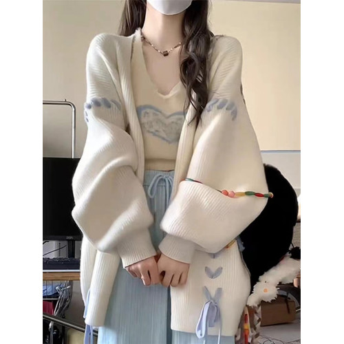 大碼胖妹妹奶fufu慵懶風針織開衫毛衣外套女春秋冬美式長袖上衣潮 大碼胖妹妹奶fufu慵懶風針織開衫毛衣外套女春秋冬美式長袖上衣潮