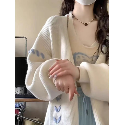 大碼胖妹妹奶fufu慵懶風針織開衫毛衣外套女春秋冬美式長袖上衣潮 大碼胖妹妹奶fufu慵懶風針織開衫毛衣外套女春秋冬美式長袖上衣潮