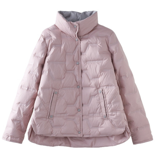 2025年秋冬新款立領休閒白鴨絨輕薄壓膠羽絨服女短款寬松百搭外套 2025年秋冬新款立領休閒白鴨絨輕薄壓膠羽絨服女短款寬松百搭外套