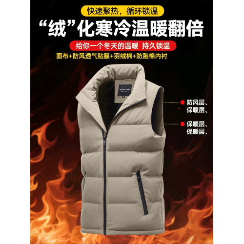 稻草人馬甲男冬季背心無袖坎肩羽絨服保暖立領潮流秋冬馬夾外套 稻草人馬甲男冬季背心無袖坎肩羽絨服保暖立領潮流秋冬馬夾外套