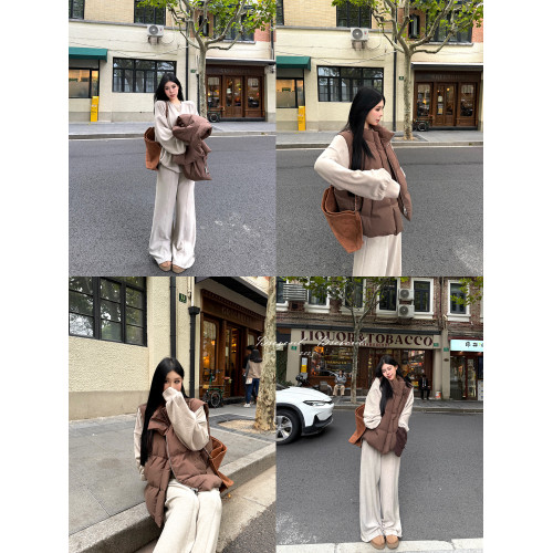 黑澤玄七2025秋冬新款微胖90白鴨羽絨服馬甲女寬松加厚背心外套 黑澤玄七2025秋冬新款微胖90白鴨羽絨服馬甲女寬松加厚背心外套