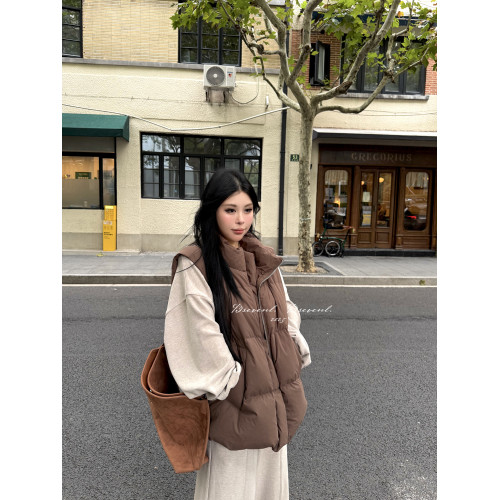 黑澤玄七2025秋冬新款微胖90白鴨羽絨服馬甲女寬松加厚背心外套 黑澤玄七2025秋冬新款微胖90白鴨羽絨服馬甲女寬松加厚背心外套