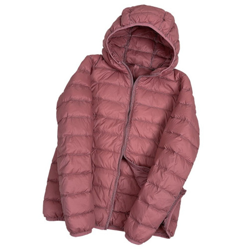 優品輕便女簡約連帽輕薄羽絨服短款休閒薄款90白鴨絨外套時尚冬季 優品輕便女簡約連帽輕薄羽絨服短款休閒薄款90白鴨絨外套時尚冬季