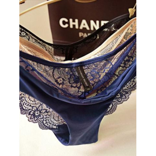 冰絲內褲女性感蕾絲無痕時尚款低腰一片式大碼透氣棉質襠三角褲頭 冰絲內褲女性感蕾絲無痕時尚款低腰一片式大碼透氣棉質襠三角褲頭