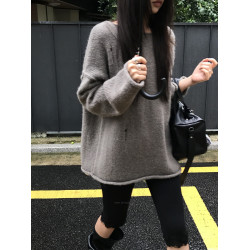 Exclusive type 韓國小衆設計前後兩穿系帶個性破洞針織毛衣開衫