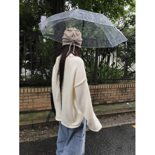 Exclusive type 韓國小衆設計前後兩穿系帶個性破洞針織毛衣開衫 Exclusive type 韓國小衆設計前後兩穿系帶個性破洞針織毛衣開衫