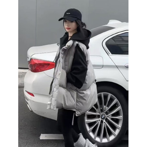 工裝羽絨馬甲外套男女同款2025新款冬寬松加厚白鴨絨中長款羽絨服 工裝羽絨馬甲外套男女同款2025新款冬寬松加厚白鴨絨中長款羽絨服