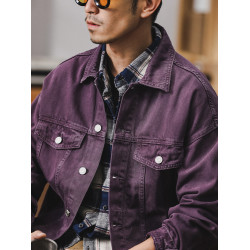 阿蘇特染復古牛仔外套男2025新款男潮牌高級美式高街寬松休閒夾克