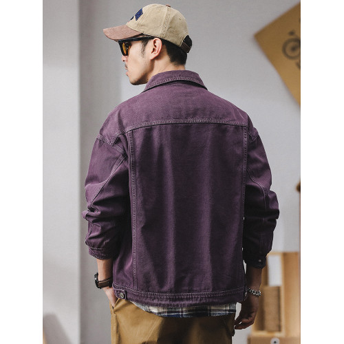 阿蘇特染復古牛仔外套男2025新款男潮牌高級美式高街寬松休閒夾克 阿蘇特染復古牛仔外套男2025新款男潮牌高級美式高街寬松休閒夾克