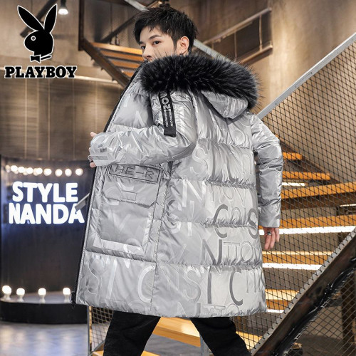 花花公子羽絨服男士中長款2025冬季新款潮流棉衣冬款亮面羽絨棉服 花花公子羽絨服男士中長款2025冬季新款潮流棉衣冬款亮面羽絨棉服