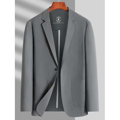 時尚男士冰絲西服 輕奢壓膠無痕高檔商務休閒高級感西裝外套春夏 時尚男士冰絲西服 輕奢壓膠無痕高檔商務休閒高級感西裝外套春夏