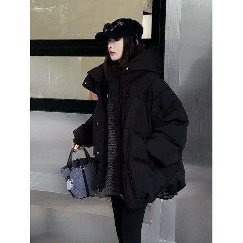 胖mm大碼寬松遮肉洋氣麵包服冬季設計感中長款加厚連帽羽絨棉服女 胖mm大碼寬松遮肉洋氣麵包服冬季設計感中長款加厚連帽羽絨棉服女