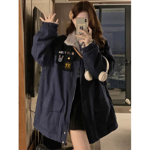 羽絨棉服女冬季新款雙面穿撞色設計感ins棉衣寬松加絨學生外套潮 羽絨棉服女冬季新款雙面穿撞色設計感ins棉衣寬松加絨學生外套潮