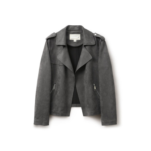 簡約時髦輕盈自在易打理環保麂皮絨休閒機車夾克外套時尚百搭 簡約時髦輕盈自在易打理環保麂皮絨休閒機車夾克外套時尚百搭