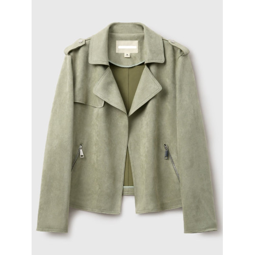 簡約時髦輕盈自在易打理環保麂皮絨休閒機車夾克外套時尚百搭 簡約時髦輕盈自在易打理環保麂皮絨休閒機車夾克外套時尚百搭