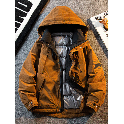 HPCP加厚防風沖鋒衣外套男士秋冬潮牌保暖白鴨絨羽絨服外套男冬季 HPCP加厚防風沖鋒衣外套男士秋冬潮牌保暖白鴨絨羽絨服外套男冬季