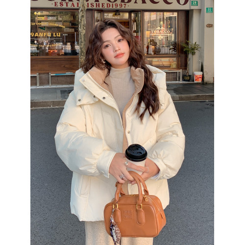 白色短款羽絨服女冬季2025新款小個子棉服保暖厚外套女款冬裝女裝 白色短款羽絨服女冬季2025新款小個子棉服保暖厚外套女款冬裝女裝