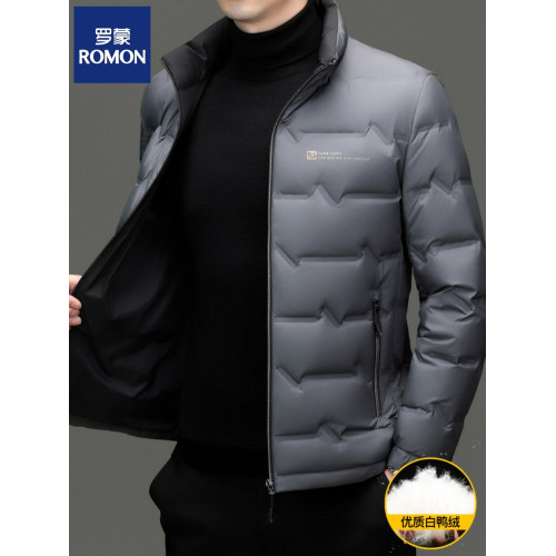 羅矇羽絨服男2025新款春秋季商務休閒高檔立領外套男士百搭上衣 羅矇羽絨服男2025新款春秋季商務休閒高檔立領外套男士百搭上衣
