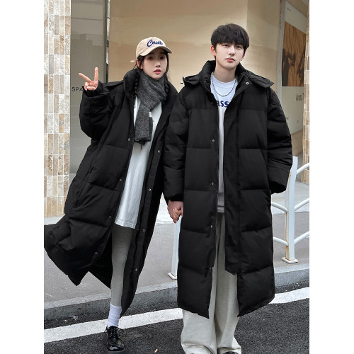 冬季過膝超長款羽絨服女男中戯外套情侶款灰色白鴨絨藝考極寒抗風 冬季過膝超長款羽絨服女男中戯外套情侶款灰色白鴨絨藝考極寒抗風