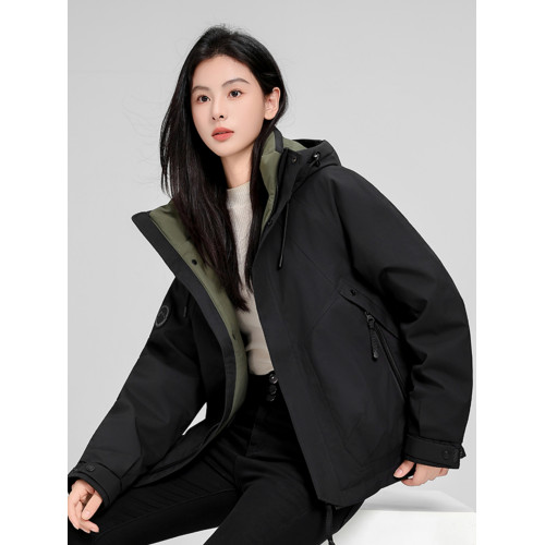 鴨鴨羽絨服男女款2025冬季短款白鴨絨休閒工裝沖鋒衣防寒大碼外套 鴨鴨羽絨服男女款2025冬季短款白鴨絨休閒工裝沖鋒衣防寒大碼外套