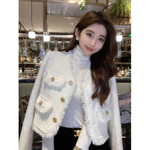 小香風外套女2025春秋新款高級感短款韓系名媛氣質洋氣粗花呢外套