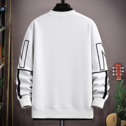 男士衛衣春秋潮牌寬松濶版字母印花長袖t恤男生秋季百搭休閒外套